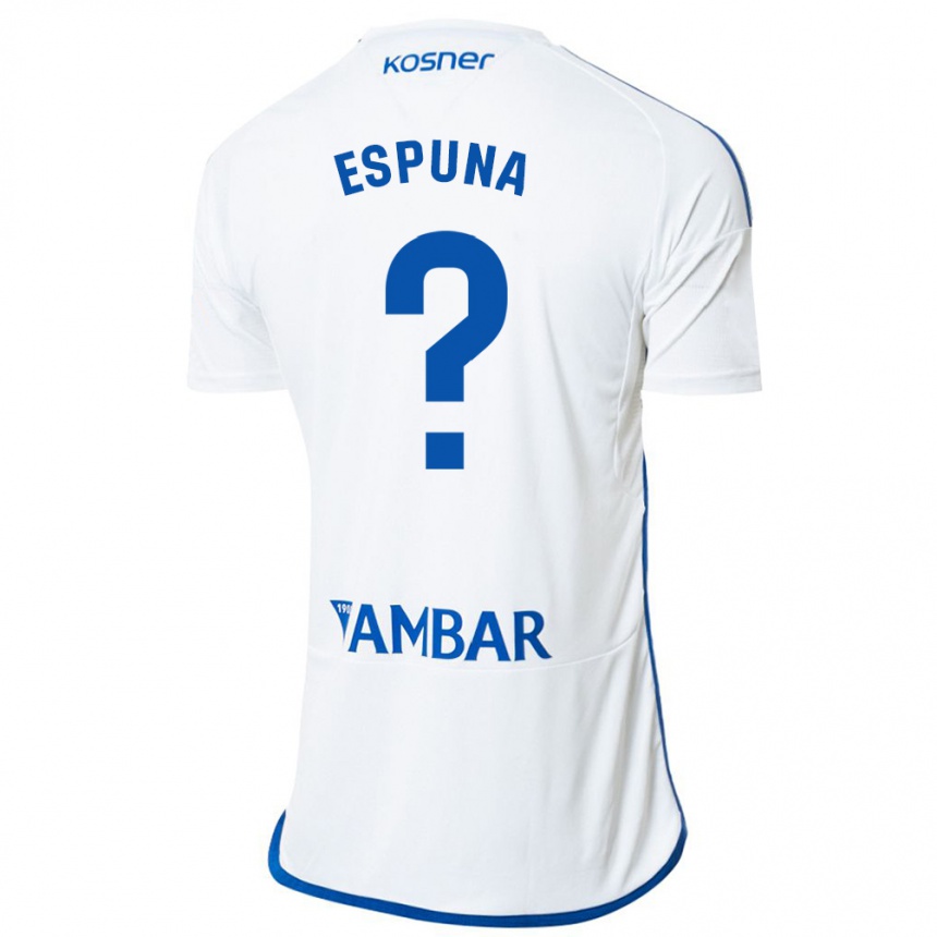 Kids Football Nico Espuña #0 White Home Jersey 2023/24 T-Shirt Canada