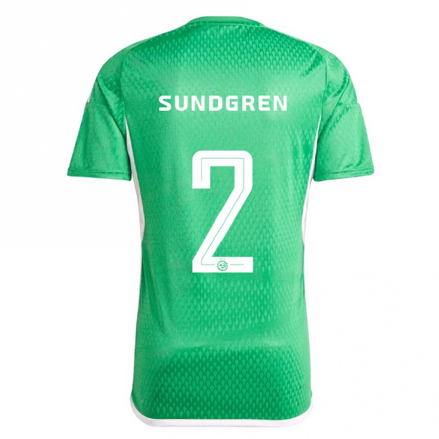 Kids Football Daniel Sundgren #2 White Blue Home Jersey 2023/24 T-Shirt Canada