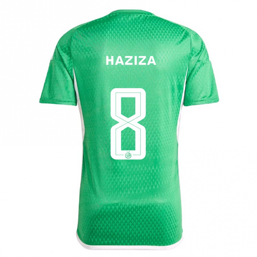 Kids Football Dolev Haziza #8 White Blue Home Jersey 2023/24 T-Shirt Canada