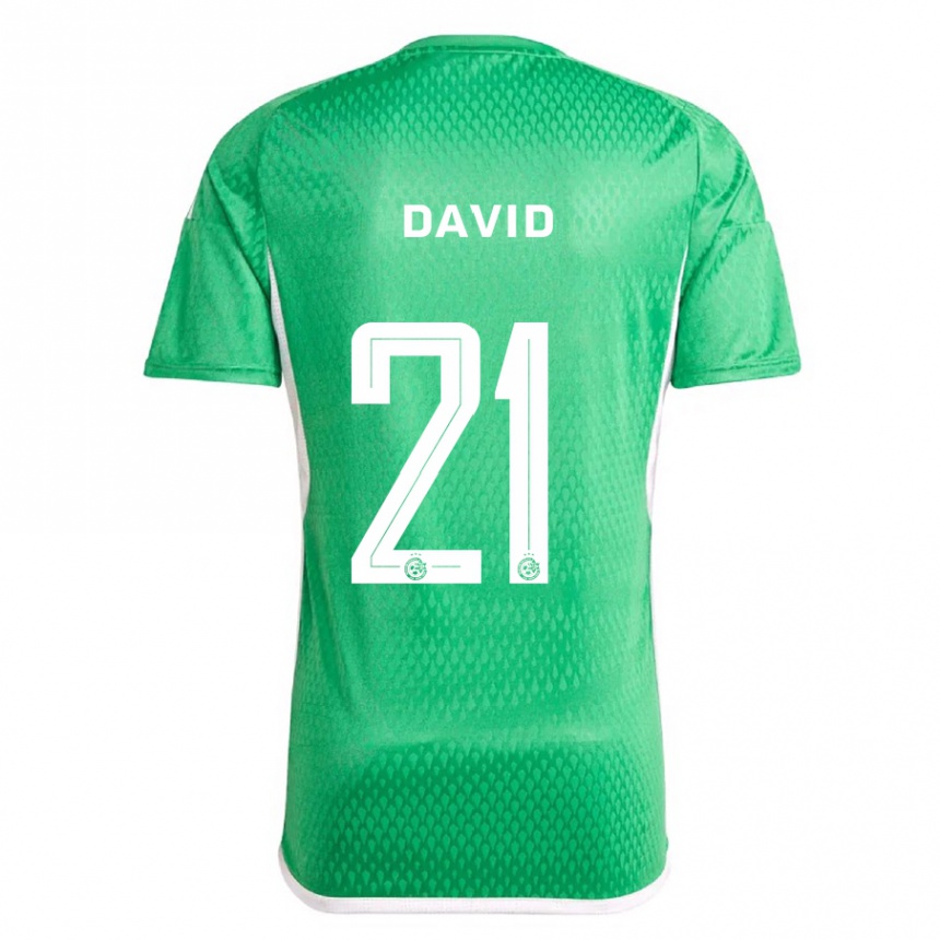 Kids Football Dean David #21 White Blue Home Jersey 2023/24 T-Shirt Canada