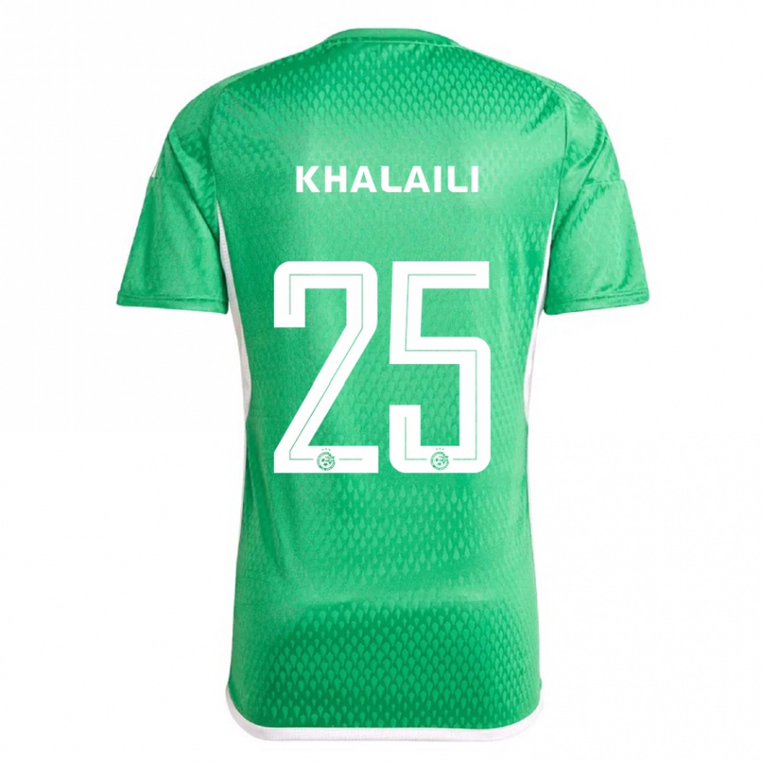 Kids Football Anan Khalaili #25 White Blue Home Jersey 2023/24 T-Shirt Canada