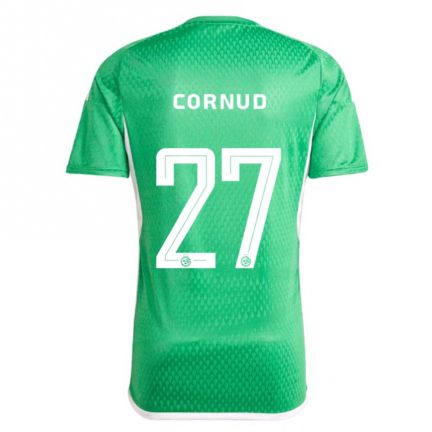 Kids Football Pierre Cornud #27 White Blue Home Jersey 2023/24 T-Shirt Canada