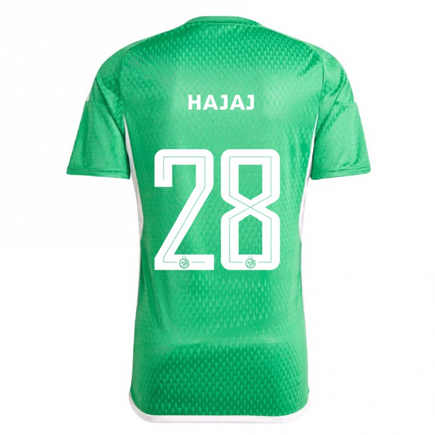 Kids Football Ilay Hajaj #28 White Blue Home Jersey 2023/24 T-Shirt Canada