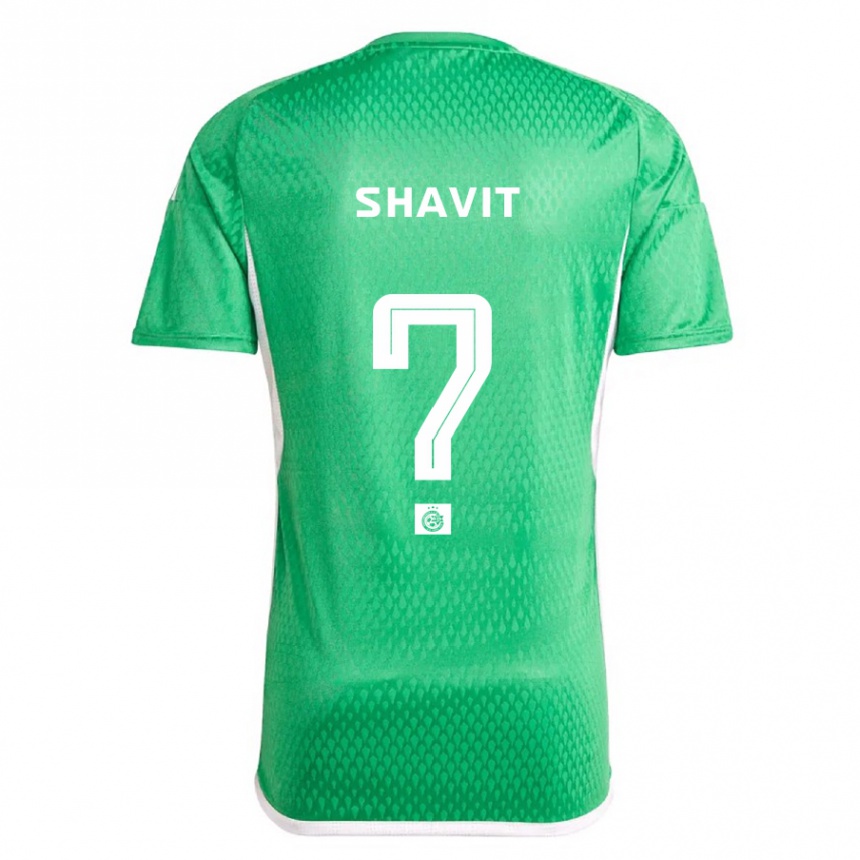 Kids Football Noam Shavit #0 White Blue Home Jersey 2023/24 T-Shirt Canada