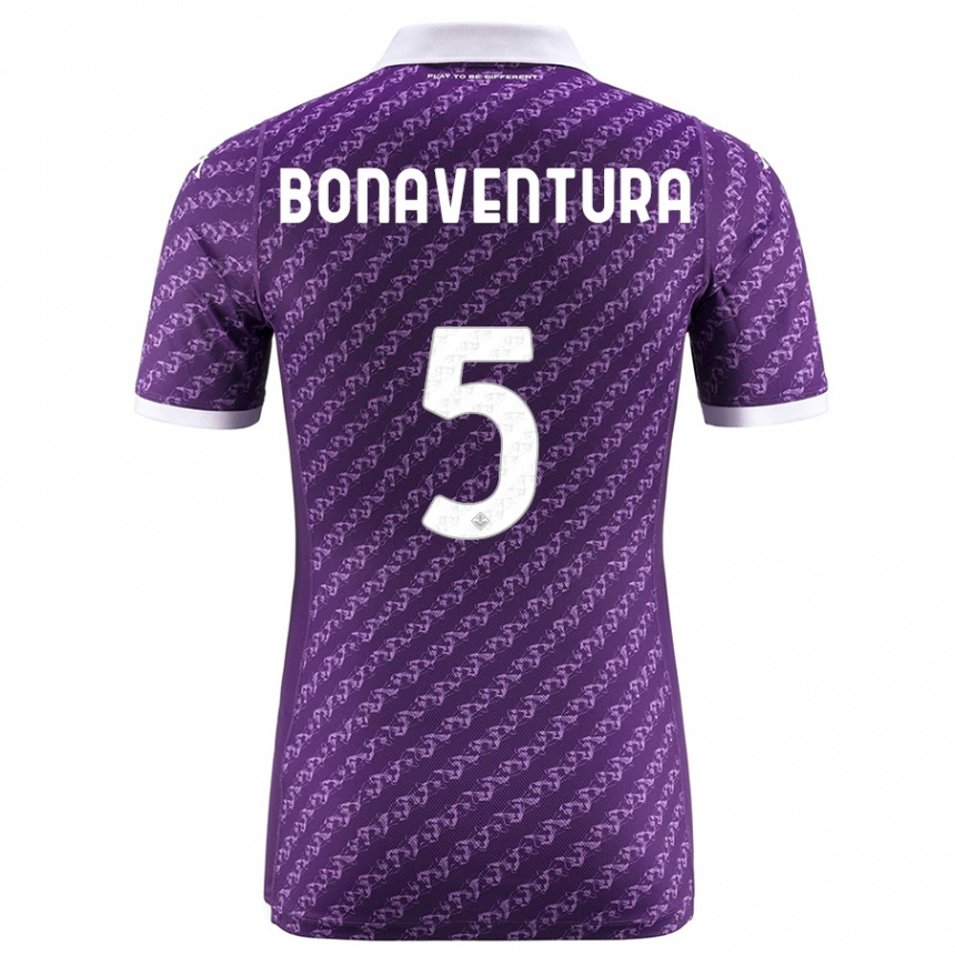 Kids Football Giacomo Bonaventura #5 Violet Home Jersey 2023/24 T-Shirt Canada