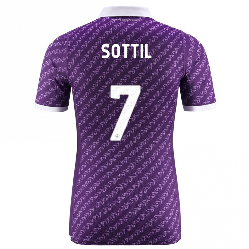 Kids Football Riccardo Sottil #7 Violet Home Jersey 2023/24 T-Shirt Canada