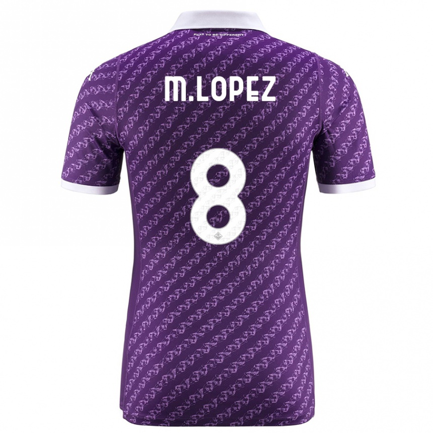 Kids Football Maxime López #8 Violet Home Jersey 2023/24 T-Shirt Canada