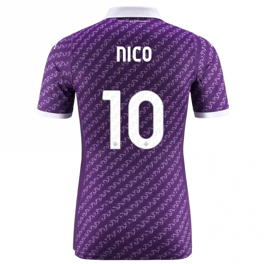 Kids Football Nicolás González #10 Violet Home Jersey 2023/24 T-Shirt Canada