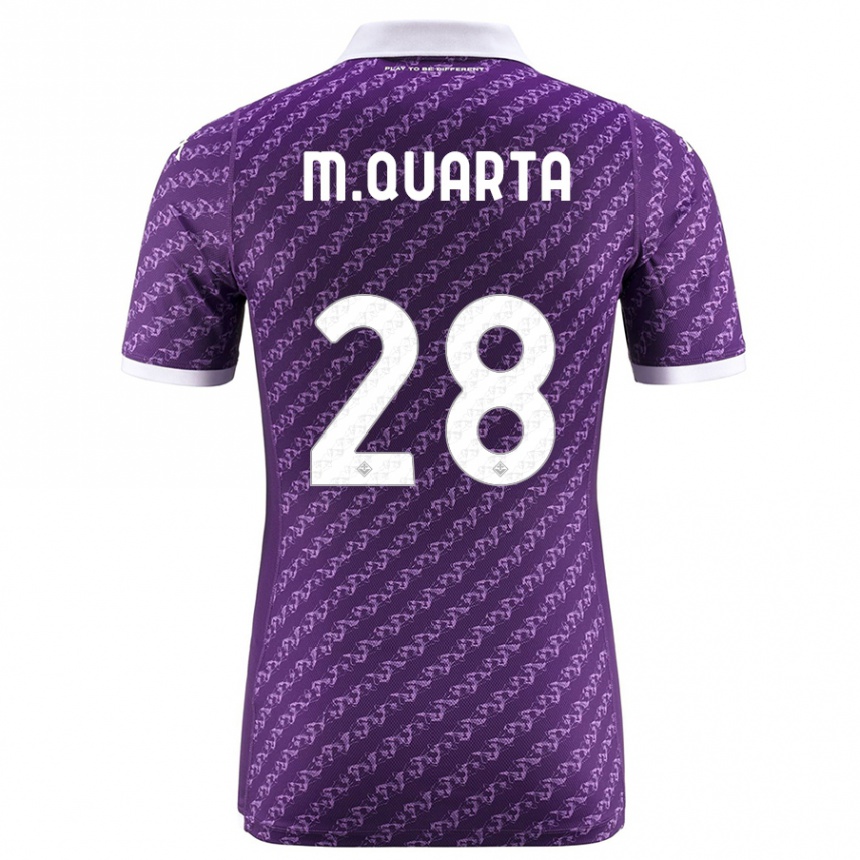 Kids Football Lucas Martínez Quarta #28 Violet Home Jersey 2023/24 T-Shirt Canada