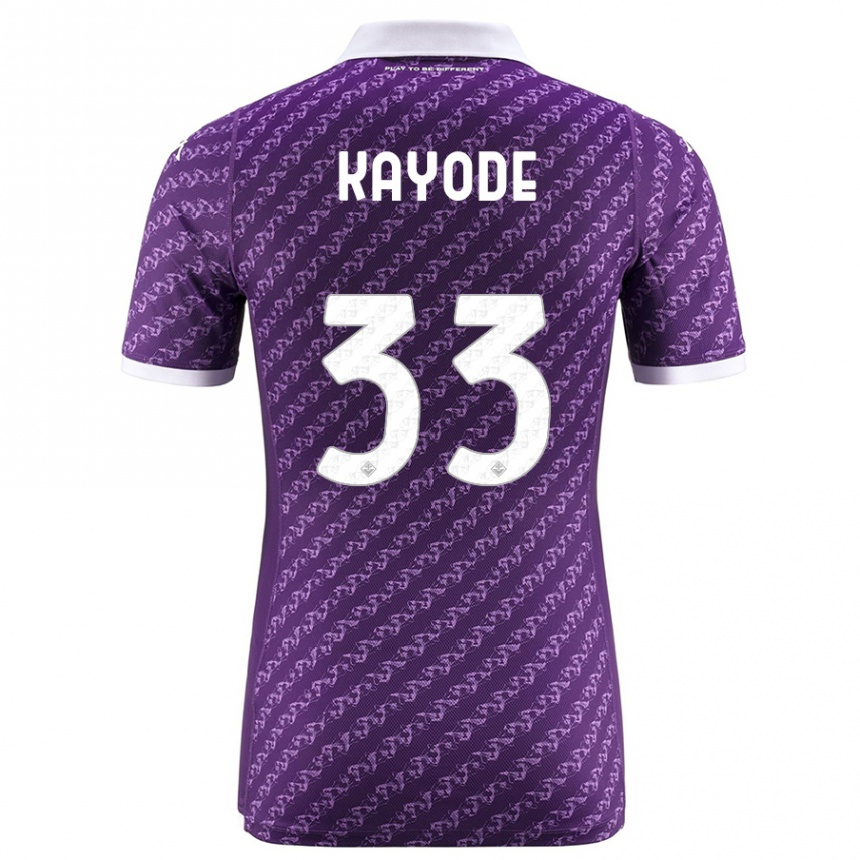 Kids Football Michael Kayode #33 Violet Home Jersey 2023/24 T-Shirt Canada