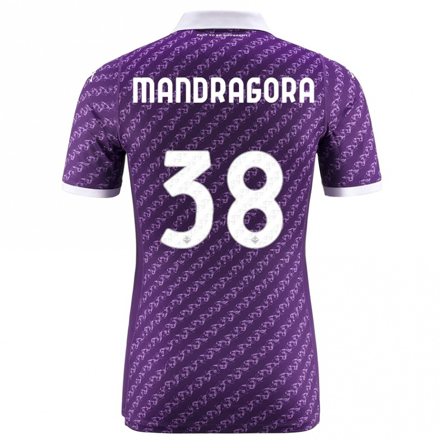 Kids Football Rolando Mandragora #38 Violet Home Jersey 2023/24 T-Shirt Canada