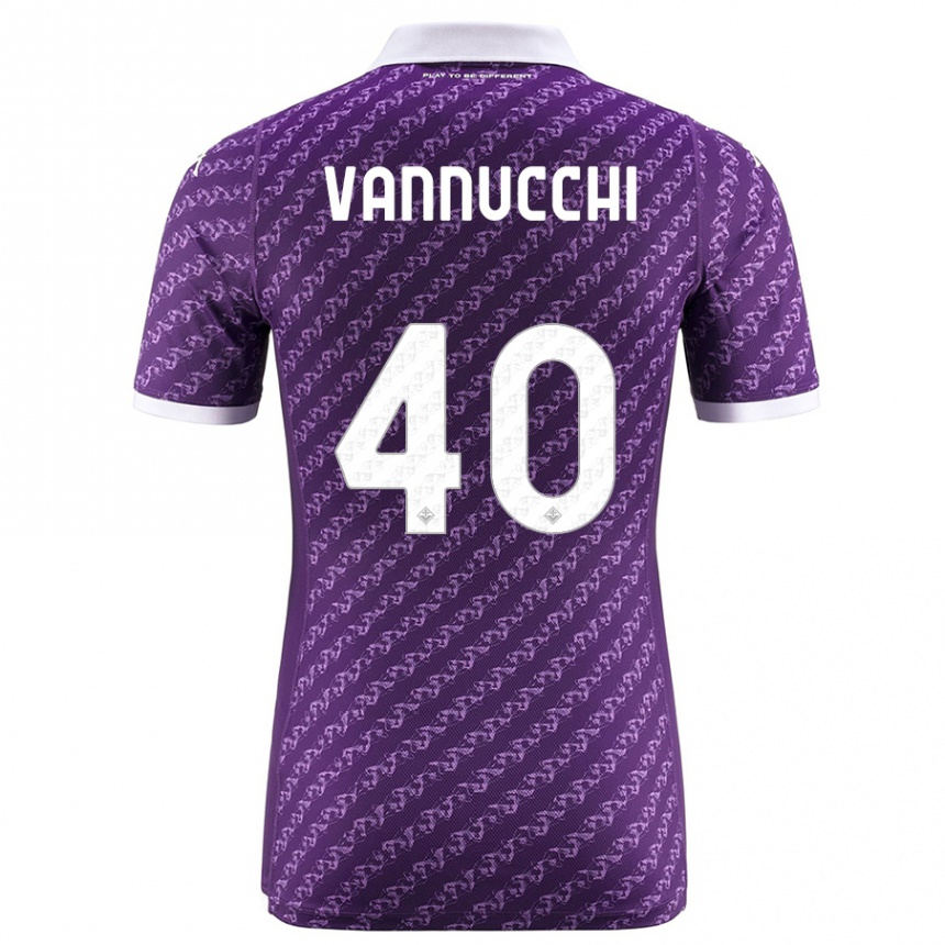 Kids Football Tommaso Vannucchi #40 Violet Home Jersey 2023/24 T-Shirt Canada