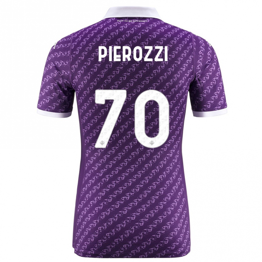 Kids Football Niccolò Pierozzi #70 Violet Home Jersey 2023/24 T-Shirt Canada