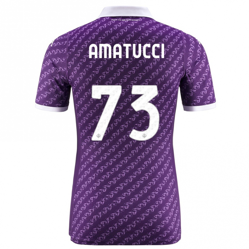 Kids Football Lorenzo Amatucci #73 Violet Home Jersey 2023/24 T-Shirt Canada