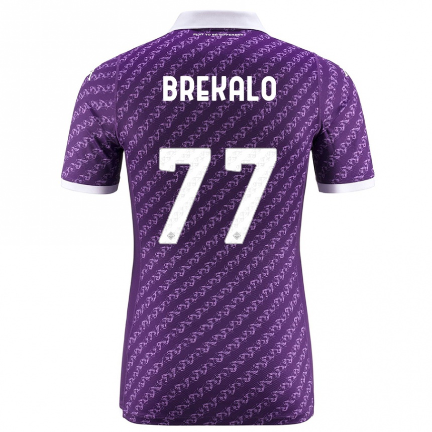 Kids Football Josip Brekalo #77 Violet Home Jersey 2023/24 T-Shirt Canada