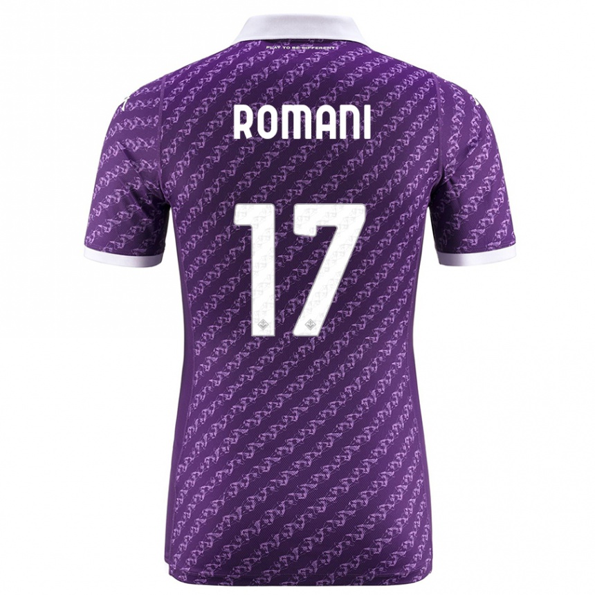 Kids Football Lorenzo Romani #17 Violet Home Jersey 2023/24 T-Shirt Canada