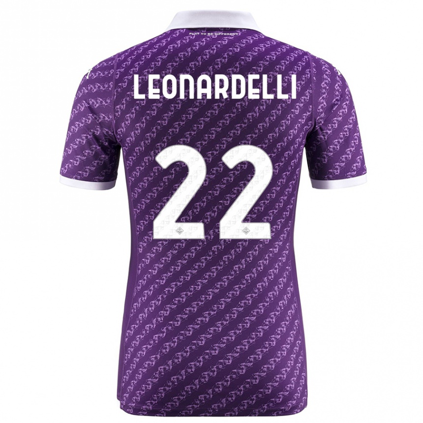 Kids Football Pietro Leonardelli #22 Violet Home Jersey 2023/24 T-Shirt Canada