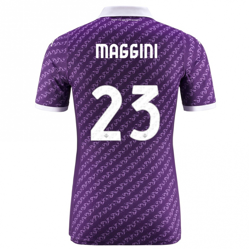 Kids Football Filippo Maggini #23 Violet Home Jersey 2023/24 T-Shirt Canada