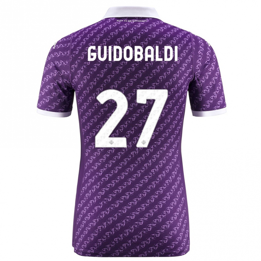 Kids Football Filippo Guidobaldi #27 Violet Home Jersey 2023/24 T-Shirt Canada