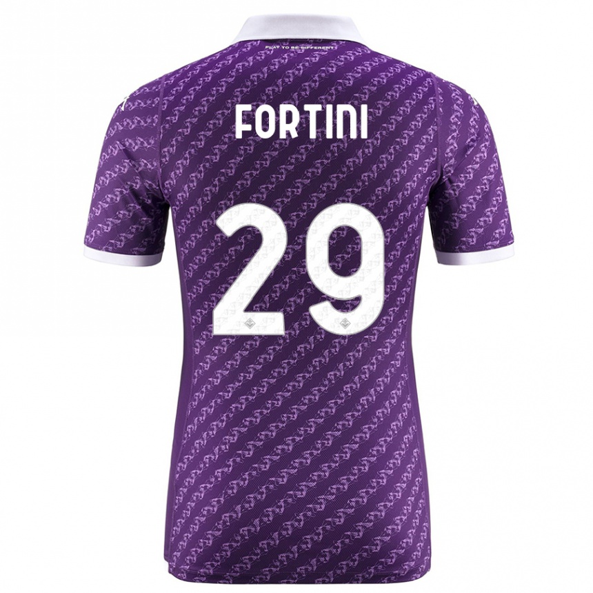 Kids Football Niccolò Fortini #29 Violet Home Jersey 2023/24 T-Shirt Canada