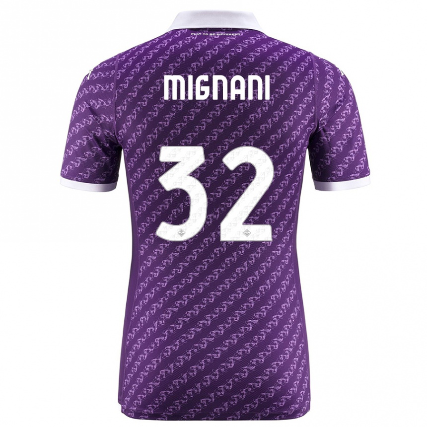 Kids Football Carlo Mignani #32 Violet Home Jersey 2023/24 T-Shirt Canada