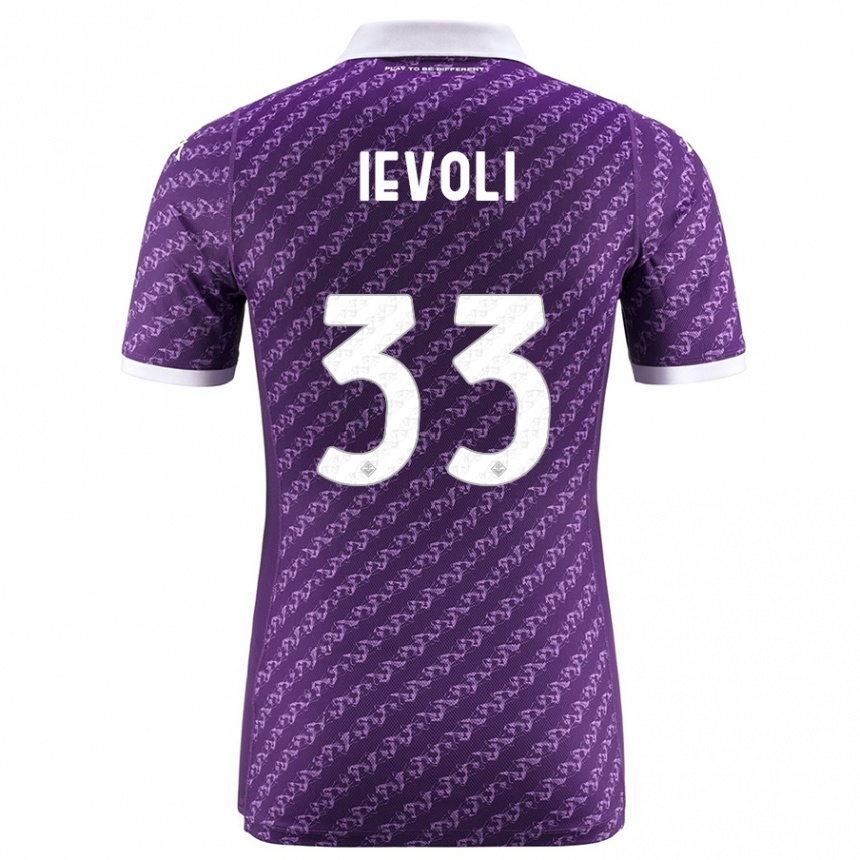 Kids Football Mattia Ievoli #33 Violet Home Jersey 2023/24 T-Shirt Canada