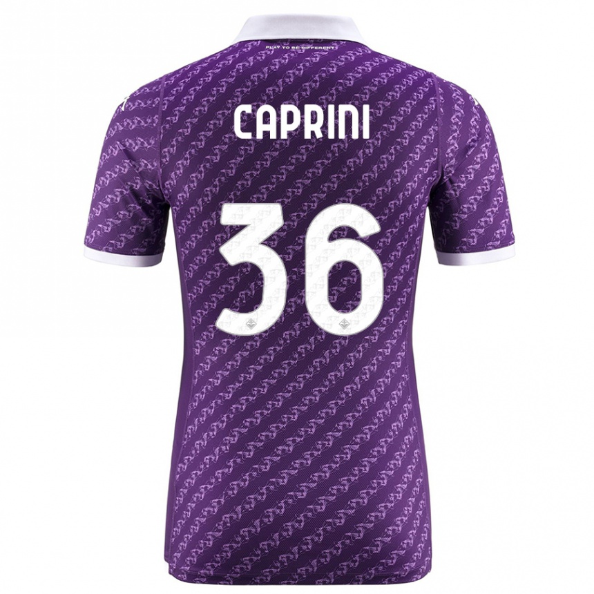 Kids Football Maat Daniel Caprini #36 Violet Home Jersey 2023/24 T-Shirt Canada