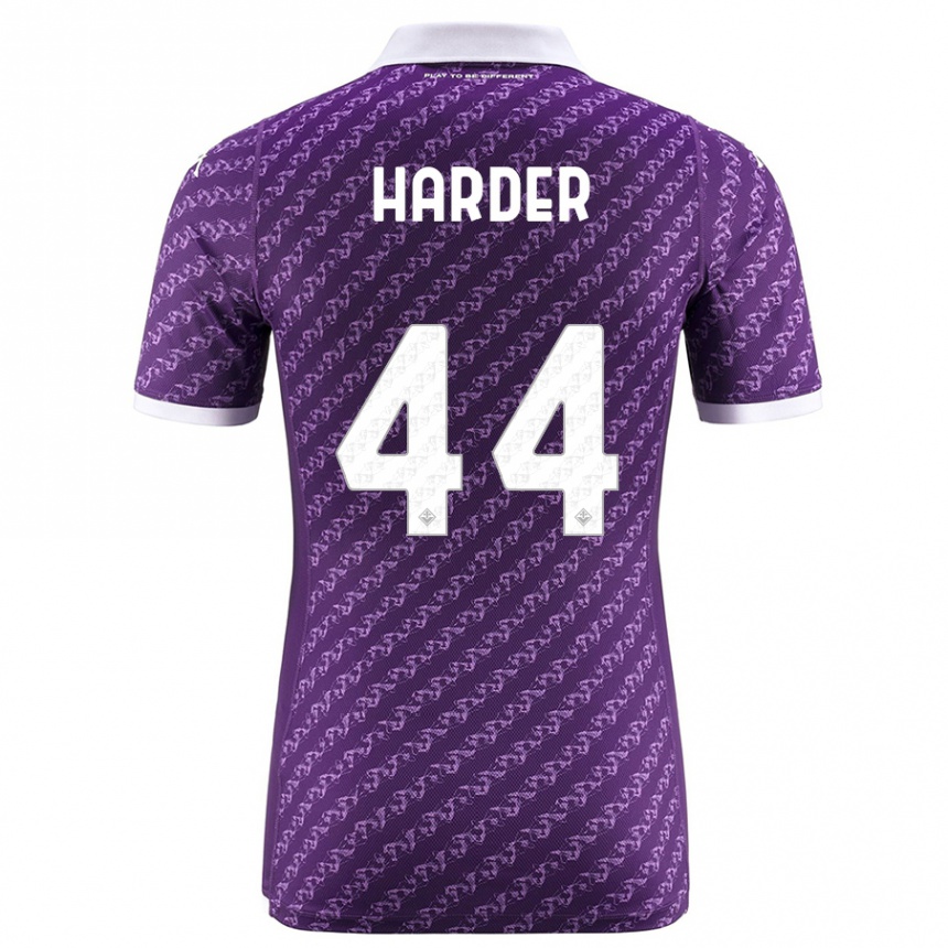 Kids Football Jonas Harder #44 Violet Home Jersey 2023/24 T-Shirt Canada