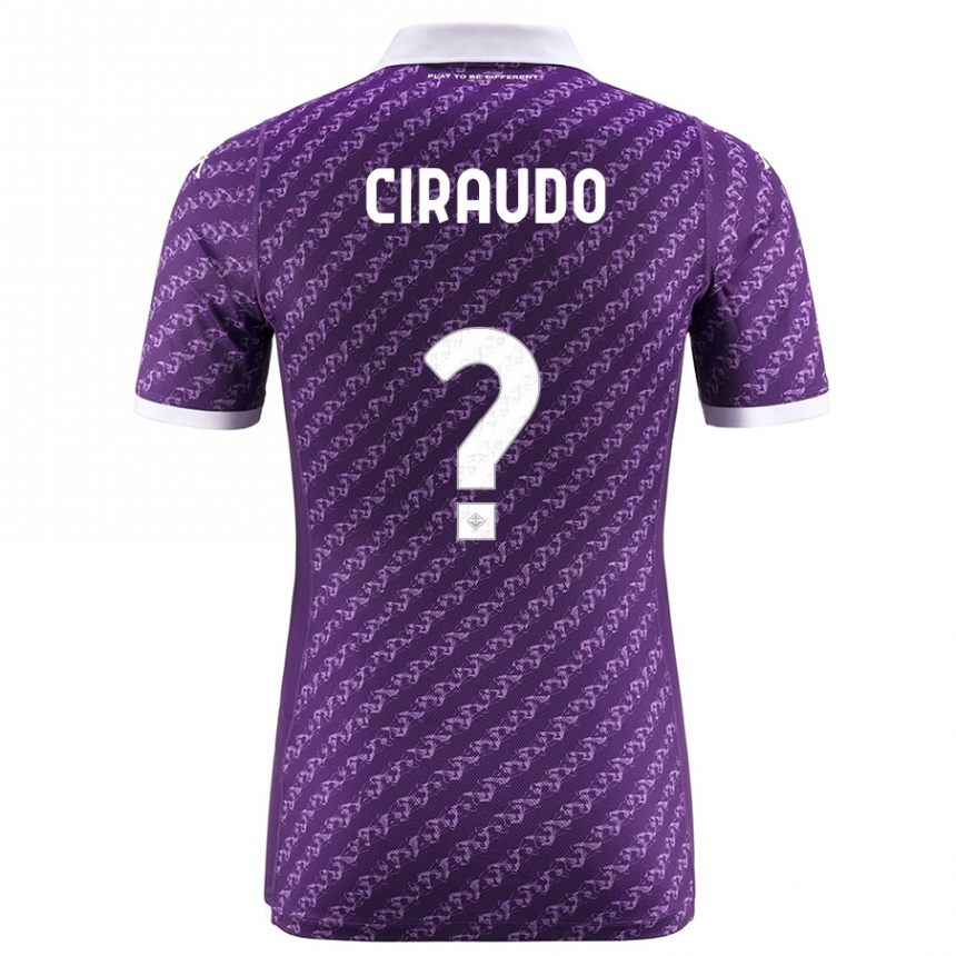 Kids Football Alessio Ciraudo #0 Violet Home Jersey 2023/24 T-Shirt Canada