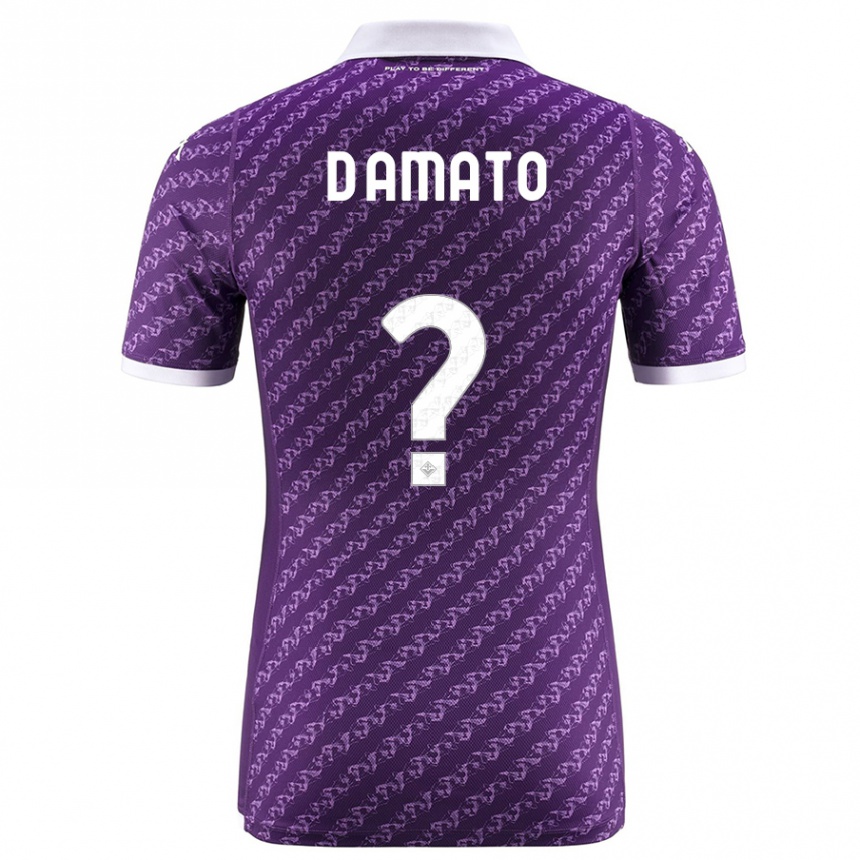 Kids Football Gabriele D'amato #0 Violet Home Jersey 2023/24 T-Shirt Canada