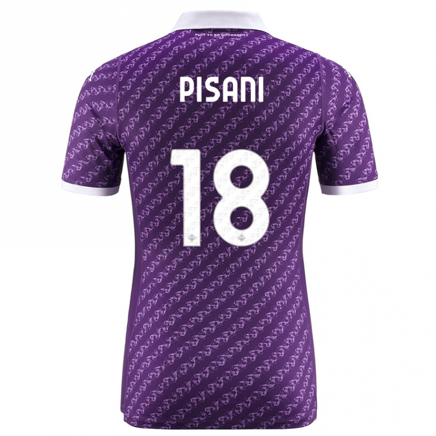 Kids Football Diego Pisani #18 Violet Home Jersey 2023/24 T-Shirt Canada