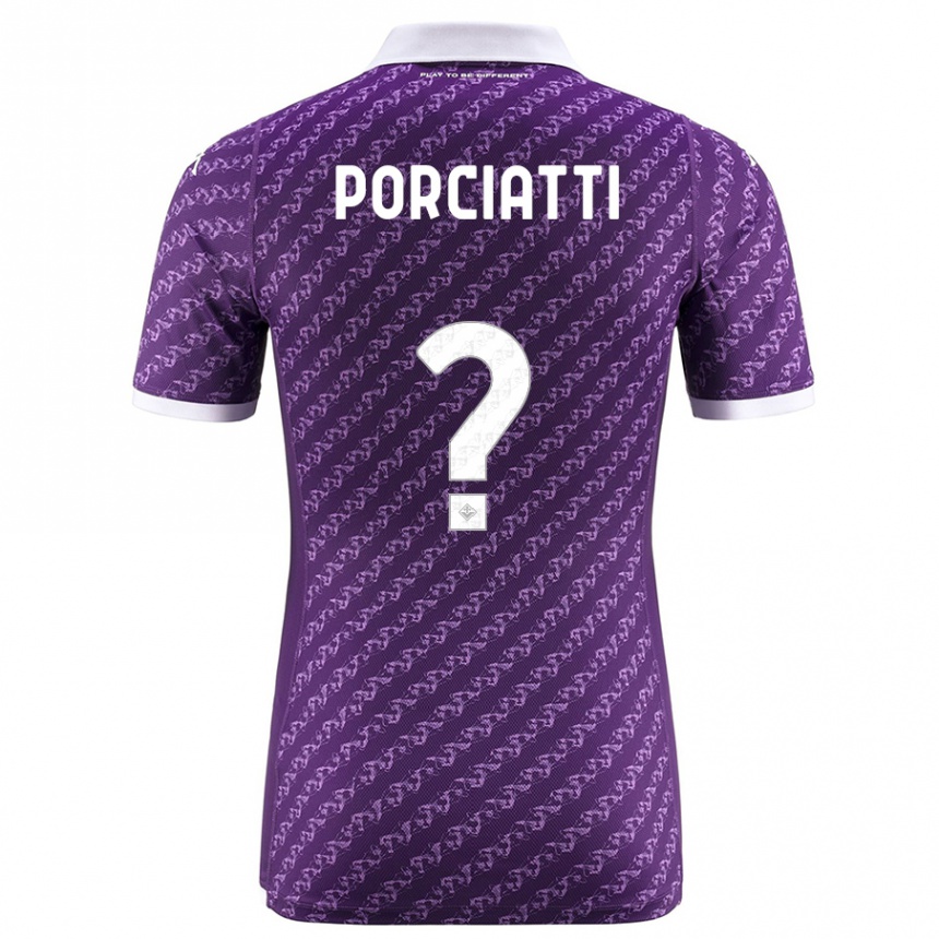 Kids Football Filippo Porciatti #0 Violet Home Jersey 2023/24 T-Shirt Canada