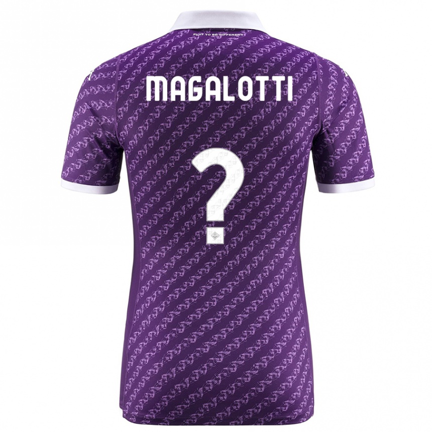 Kids Football Mattia Magalotti #0 Violet Home Jersey 2023/24 T-Shirt Canada