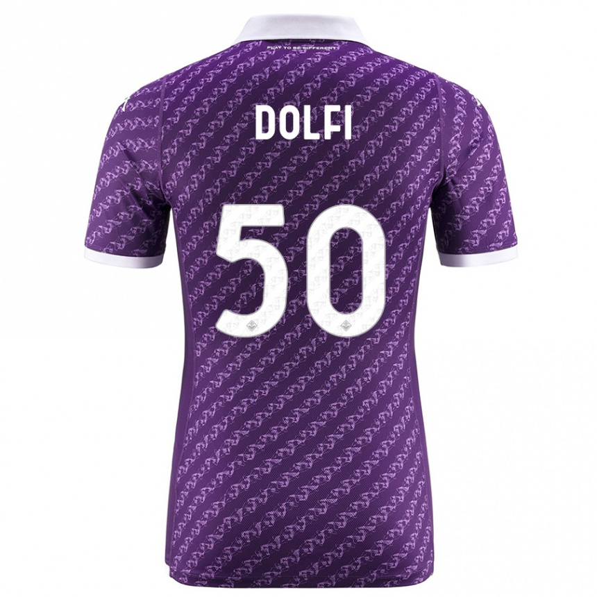 Kids Football Brando Dolfi #50 Violet Home Jersey 2023/24 T-Shirt Canada