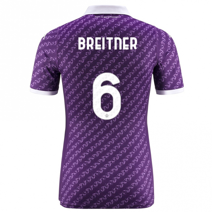 Kids Football Stephanie Breitner #6 Violet Home Jersey 2023/24 T-Shirt Canada