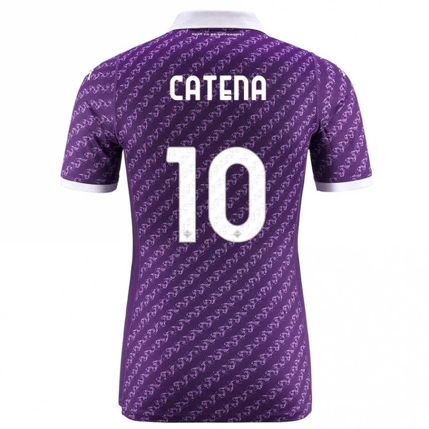 Kids Football Michaela Catena #10 Violet Home Jersey 2023/24 T-Shirt Canada