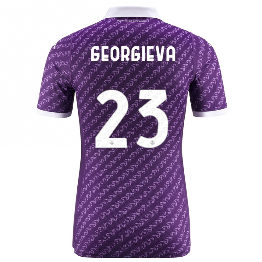 Enfant Football Maillot Marina Georgieva #23 Violet Tenues Domicile 2023/24 Canada