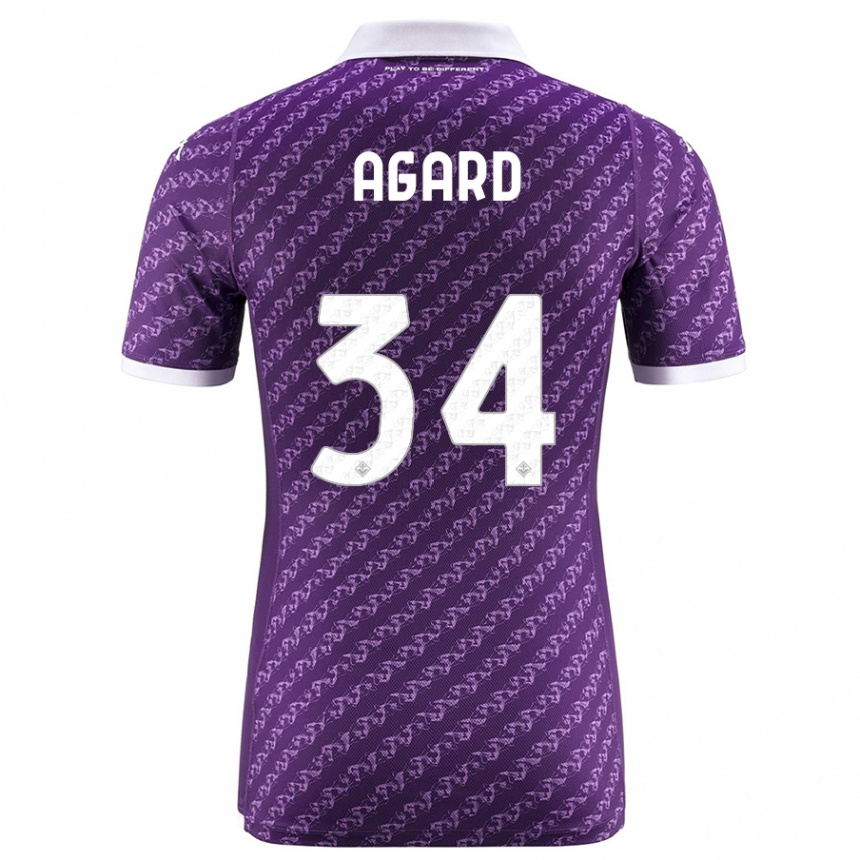 Enfant Football Maillot Laura Agard #34 Violet Tenues Domicile 2023/24 Canada