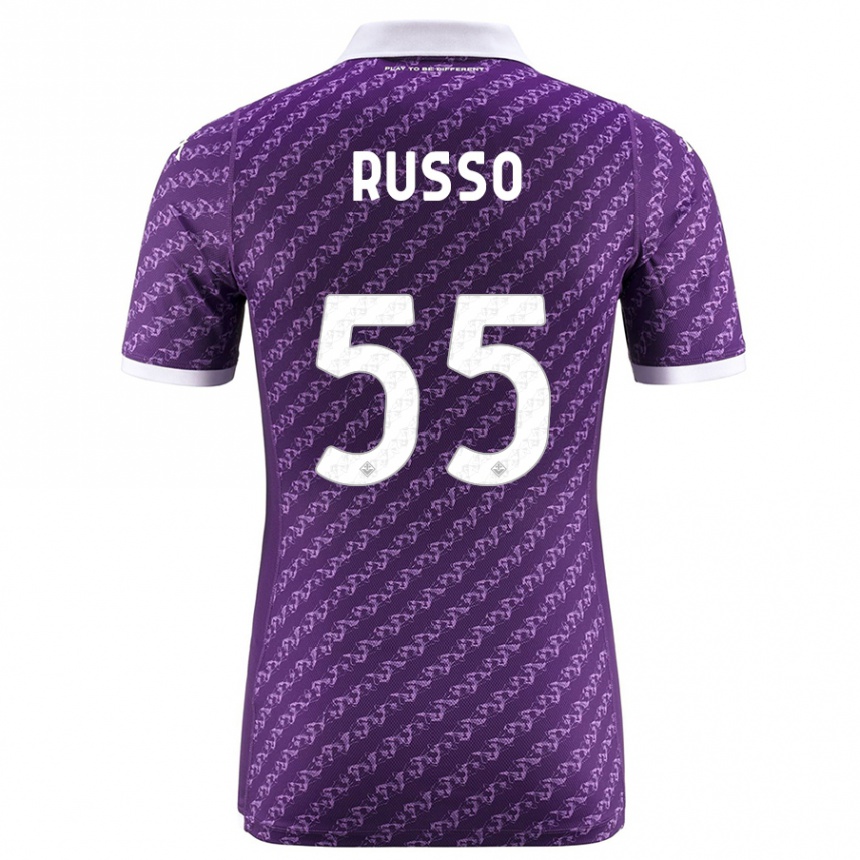 Kids Football Federica Russo #55 Violet Home Jersey 2023/24 T-Shirt Canada