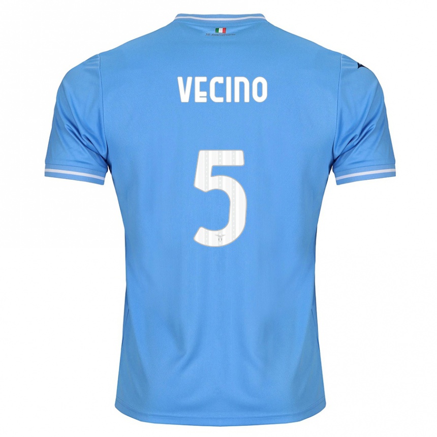 Kids Football Matías Vecino #5 Blue Home Jersey 2023/24 T-Shirt Canada