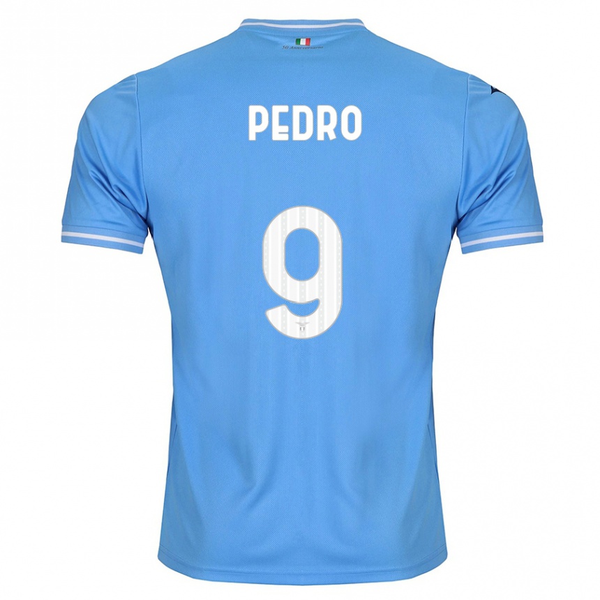 Kids Football Pedro #9 Blue Home Jersey 2023/24 T-Shirt Canada