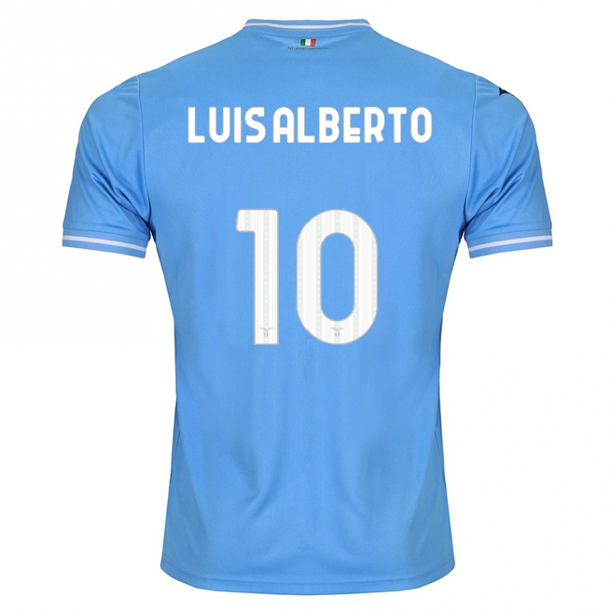 Kids Football Luis Alberto #10 Blue Home Jersey 2023/24 T-Shirt Canada