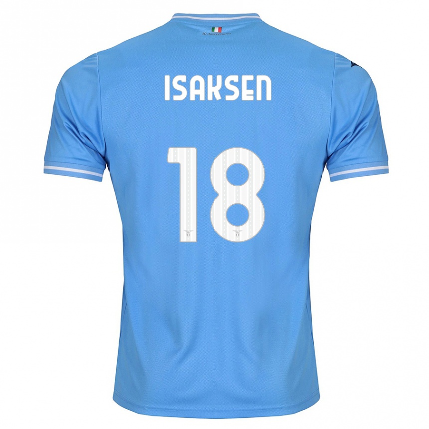 Enfant Football Maillot Gustav Isaksen #18 Bleu Tenues Domicile 2023/24 Canada