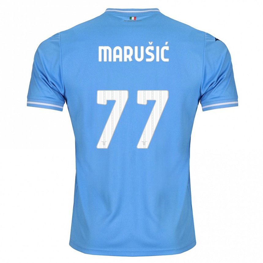 Kids Football Adam Marusic #77 Blue Home Jersey 2023/24 T-Shirt Canada