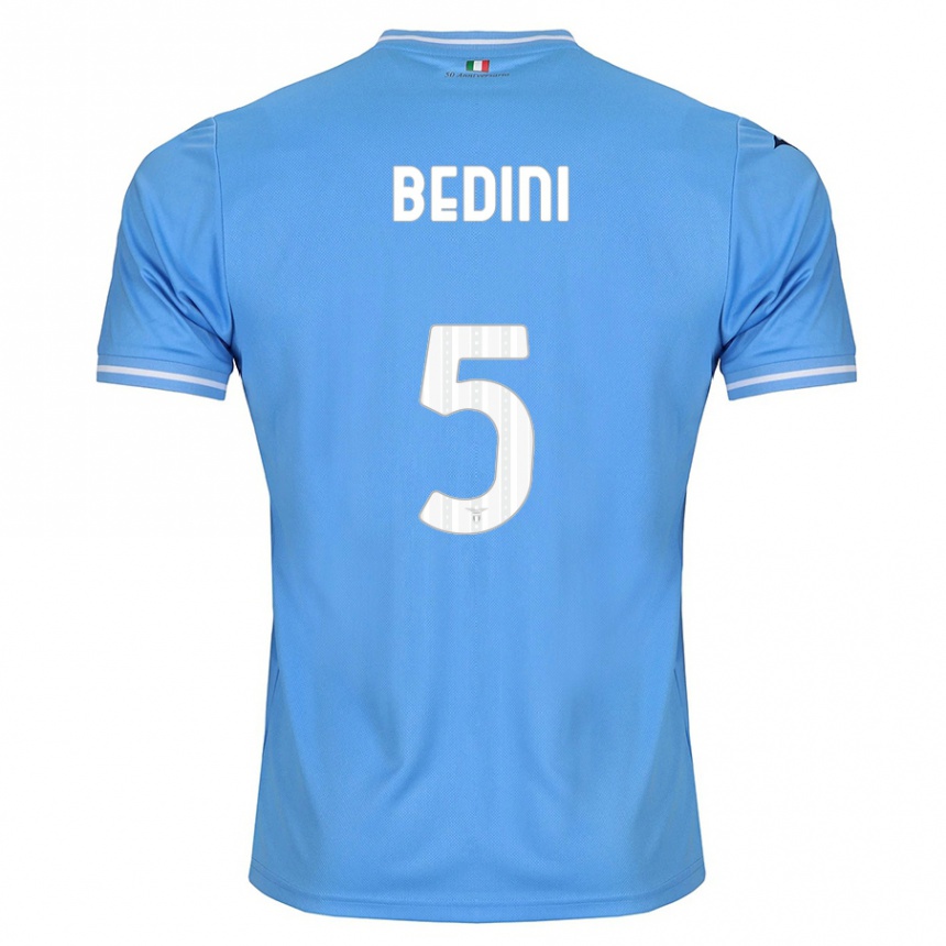 Kids Football Filippo Bedini #5 Blue Home Jersey 2023/24 T-Shirt Canada