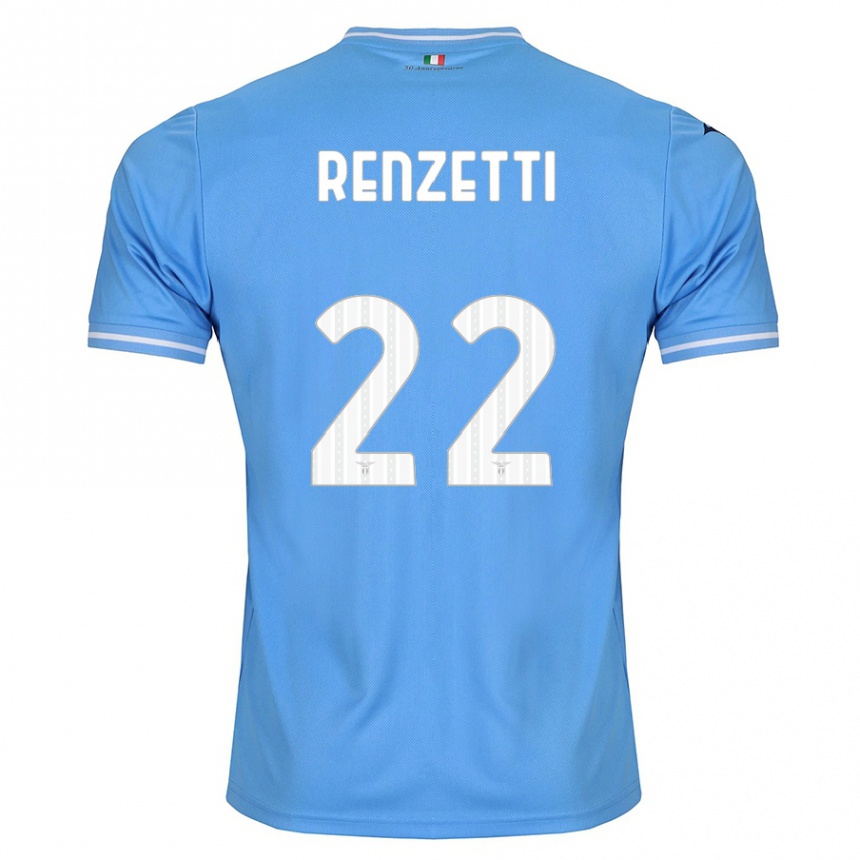 Kids Football Davide Renzetti #22 Blue Home Jersey 2023/24 T-Shirt Canada