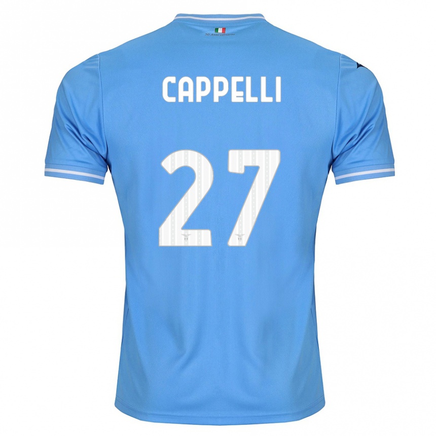 Kids Football Tommaso Cappelli #27 Blue Home Jersey 2023/24 T-Shirt Canada