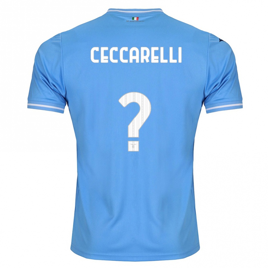 Kids Football Alessandro Ceccarelli #0 Blue Home Jersey 2023/24 T-Shirt Canada