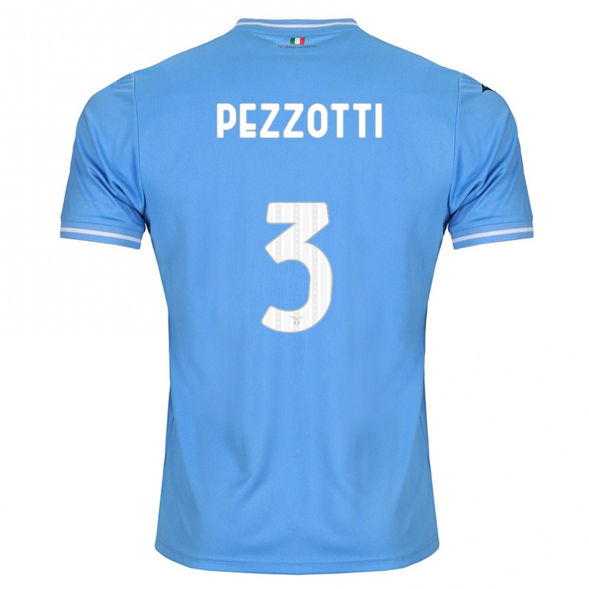 Kids Football Arianna Pezzotti #3 Blue Home Jersey 2023/24 T-Shirt Canada