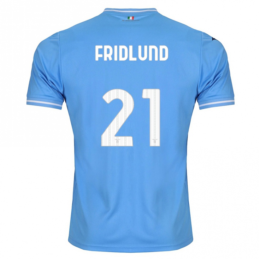 Kids Football Johanne Fridlund #21 Blue Home Jersey 2023/24 T-Shirt Canada